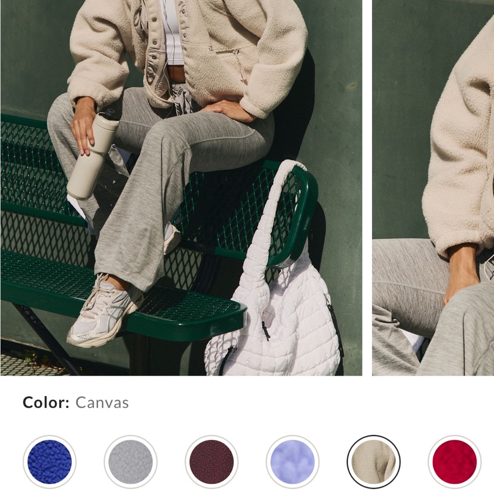 Free People Cream Sherpa Jacket